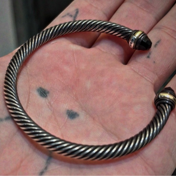 David Yurman Cuff 14k gold & onyx